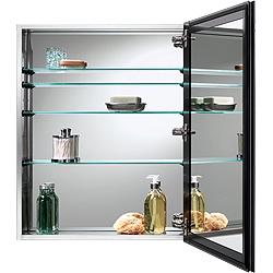 NuTone 72SS304D Stainless Steel Cabinet with Beveled Edge Mirror