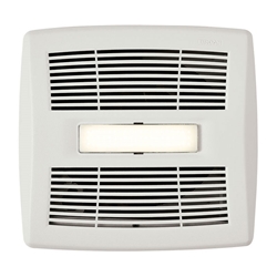 Broan AE80BL Flex™ Series Bathroom Fan with CleanCover™ Grille and LED Light 