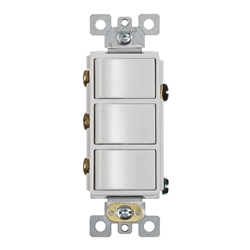 Broan P3RW 3-Function Rocker Switch Wall Control for Bathroom Exhaust Fan 