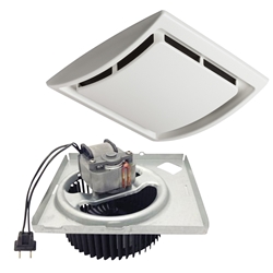 Broan QK60S 60 CFM Quick Install Bathroom Exhaust Fan Motor and Grille Upgrade Kit 