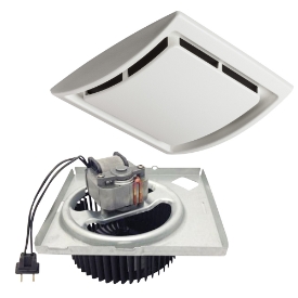 Broan QK60S 60 CFM Quick Install Bathroom Exhaust Fan Motor and Grille Upgrade Kit
