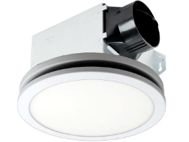 Delta ITG100RLED Bathroom Fan/Edge-Lit LED Light Round Panel