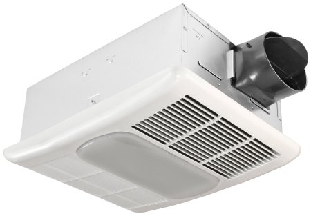 Delta RAD80L Bathroom Fan with Light and Heat Delta bathroom fans, delta fans, bathroom fan, exhaust fan, quiet bathroom fan, quiet fan, 