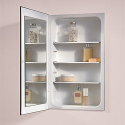 Nutone 1035P24WHG Single Wood 16" x 26" Medicine Cabinet White