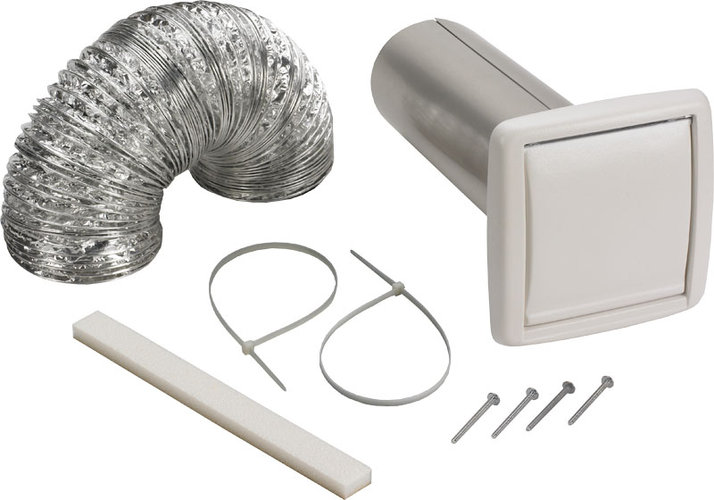 Nutone WVK2A 4" Round Duct Wall Ducting Kit for Bathroom Ventilation Fans