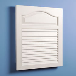 Medicine Cabinet White Louvered 615